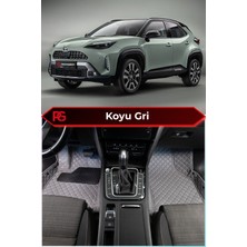 Toyota Yaris Cross Hybrid Koyu Gri 8d Diamond Premium Deri Oto Paspas