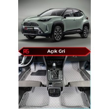 Toyota Yaris Cross Hybrid Açık Gri 8d Diamond Premium Havuzlu Deri Oto Paspas