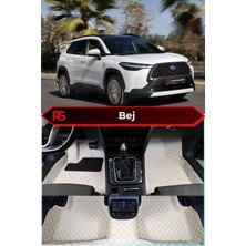 Toyota Corolla Cross Hybrid Bej-Krem Renk 8d Diamond Premium Kaymaz Deri Oto Paspas