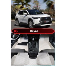 Toyota Corolla Cross Hybrid Beyaz Renk 8d Diamond Premium Kaymaz Deri Oto Paspas