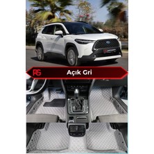 Toyota Corolla Cross Hybrid Açık Gri 8d Diamond Premium Havuzlu Deri Oto Paspas