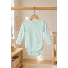 Bebek Star Fitilli Eldivenli Su Yeşili Uzun Kollu %100 Cotton Zıbın