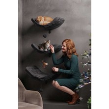 S1 Kedi Yatağı Oyun Alanı Kedi Oyun Evi Silinebilir Kumaş Soft Kedi Dostu(1 Adet)
