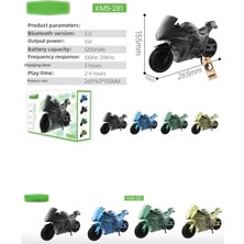 Yazicitekno Motosiklet Bt Fm Mp3 Çalar Tf Card Bluetooth Kablosuz Hoparlör Rady