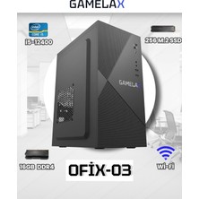 Gamelax Ofix-03 Intel Core I5-12400 16GB Ddr4 Ram 256GB M.2 SSD Wi-Fi Masaüstü Ofis Bilgisayarı