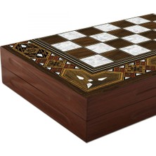 Star Antik Mozaik Sedef Tavla 1020913 25x49x7,5 cm 2,3 kg MDF Kasa ile Şık Oyun Takımı