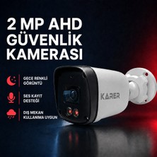 Karer 2 Mp Warmled Sesli Ahd Bullet Güvenlik Kamerası – Dahili Mikrofonlu, Renkli Gece Görüşlü