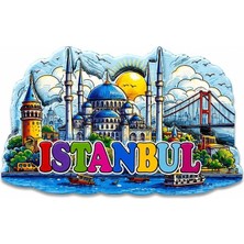 Hace Bazaar Istanbul Temalı Silikon Buzdolapı Süsü Magnet ALK5374 -Hcb