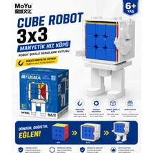Hediyecik Moyu Meilong 3x3 Robot Küp Mıknatıslı Manyetik Zeka Küpü Akıl Küpü Rübik Küp Speed Cube