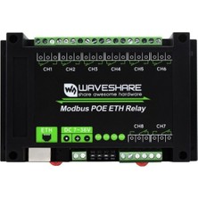 WaveShare 8 Kanallı Ethernet Röle Modülü Modbus Rtu Tcp Poe Port