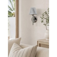 Maison Avf Gümüş Deri Alt Gümüş Metal Duvar Aydınlatması Ledli Aplik
