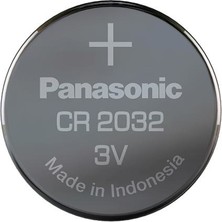 Panasonic CR2032 Pil 3V Kapasite ile Elektronik Cihazlarda Kullanıma Uygun