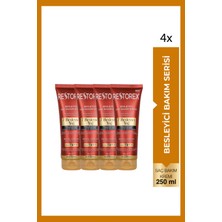 Restorex Besleyici Bakım Saç Kremi 250 ml - 7 Besleyici Yağ Göz Alıcı Parlaklık Ipeksi Yumuşaklık 4 Adet