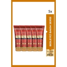Restorex Besleyici Bakım Saç Kremi 250 ml - 7 Besleyici Yağ Göz Alıcı Parlaklık Ipeksi Yumuşaklık 5 Adet