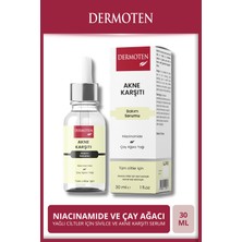 Dermoten Akne Karşıtı Serum , Niacinamide ve Çay Ağacı Yağlı Cilt Bakım Serumu 30 ml