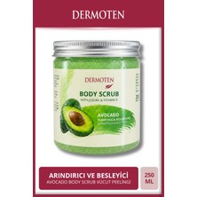 Dermoten Avokadolu Vücut Peelingi 250 ml Tüm Cilt Tipleri için Peeling Etkisi