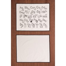 Glarus 2' Li Set Meyveler & Hayvanlar Temalı 46X56CM Yıkanabilir Boyama Örtüsü Oyun Halısı Eğitici Oyuncak