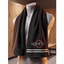 Sevim %100 Pamuk Spor Havlusu 30X100 cm – Gramajlı, Uzun Spor Havlusu, Fitness, Pilates, Antrenman ve Gym Havlusu - Gri