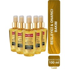 Bioblas Botanic Oils Besleyici ve Onarıcı Argan Saç Bakım Yağı 100 ml 5 Adet