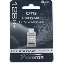 Pmr  Tecno Pova 6 Neo Ile Uyumlu 128 GB Type-C ve USB 3.0 Çift Taraflı Metal Otg Flash Bellek