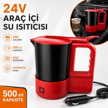 Space 24V Araç İçi Su Isıtıcısı 500 ml Çakmak Girişli Oto Kettle / SYSU44-24