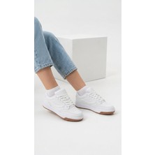 Kaof Shoes Kadın Beyaz Sneaker Beyaz Spor Ayakkabı Kadın Günlük Ayakkabı Yumuşak Rahat Taban Ayakkabı