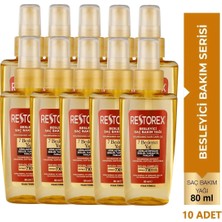 Restorex Besleyici Bakım Yağı 10X80 ml - 7 Besleyici Yağ Göz Alıcı Parlaklık Ipeksi Yumuşaklık
