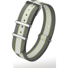 1001 18MM-20MM-22MM-24MM Nato Kumaş Tekstil Saat Kordonu Kayışı N32NYL3-GYW