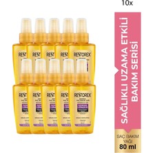Restorex Speed Strong Onarıcı Bakım Saç Bakım Yağı 80 ml - Sarmaşık Özlü, Sağlıklı Dökülme Karşıtı 10 Adet