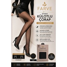 Farve Siyah Kadın Külotlu Çorap – Ipeksi Dokulu, Esnek ve Dayanıklı FRV07