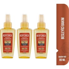 Restorex Besleyici Bakım Yağı 80 ml - 7 Besleyici Yağ 3 Adet