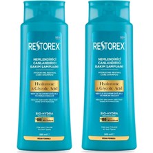 Restorex Hydra Nemlendirici Canlandırıcı Bakım Şampuanı 2X500 ml - Hyaluronik Asit, Glikoik Asit