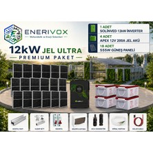 12KW Ultra Premium Jel Güneş Enerji Sistemi Paketi