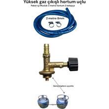 MOOD CLASS Yüksek Gaz Çıkışlı Hortum Girişli Pürmüz Sanayi Ocak Ekmek Sacı Şaloma Küçük Geniş Çemberli Piknik  Tüp Başlığı 2 mt Hortum Kelepçe