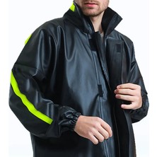 Ayışığı Reflektörlü Motosiklet Yağmurluğu %100 Su Geçirmez Pvc-Pu Motorcu Yağmurluk Takımı