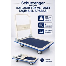 SCHUTZENGER Maksimum 300 kg Kapasiteli Platformlu Taşıma Arabası Katlanabilir 4 Tekerlekli Yük ve Koli Taşıma Arabası TP6001