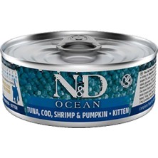 Nd Ocean Yavru Kedi Konservesi Balkabaklı Balıklı Karidesli 70 gr Yüksek Kalite Lezzetli Mama