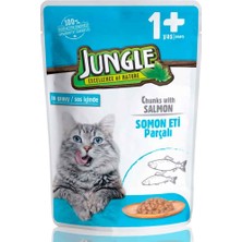 Jungle Kedi Yaş Mama Somonlu Jelli 100 gr