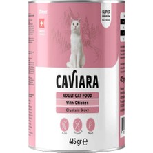 Caviara Kedi Konservesi Sos Içinde Et Parçacıklı Tavuklu 415 gr