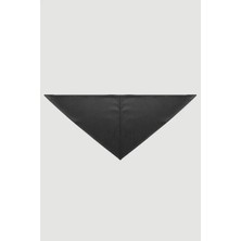 Gusto Üçgen Deri Bandana - Siyah