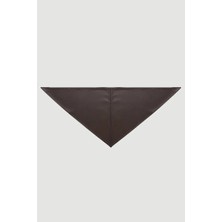 Gusto Üçgen Deri Bandana - Kahverengi