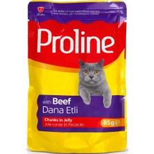 Proline Kedi Konservesi Dana Etli Jelly Içinde Parçacıklı 85 gr
