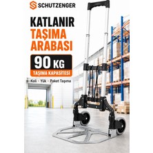 SCHUTZENGER Pro 90 kg Kapasiteli Yük Koli Paket Taşıma Arabası Katlanır El Arabası CC66