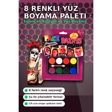 Semel 8 Renkli Yüz Boyama Paleti Fırça Hediyeli - Çocuk Parti Makyaj Seti 1 Adet BX-313451