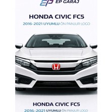 EP Garaj Otomotiv Honda Civic Fc5 2016-2021 Model Uyumlu Ön Panjur Logo