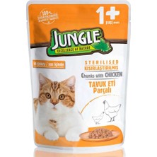 Jungle Kısır Kedi Konservesi Tavuklu Jelli 100 gr