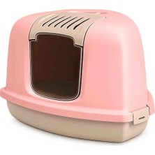 Amazon Pet Amazon Joy Pet Üçgen Kapalı Kedi Tuvaleti Pembe