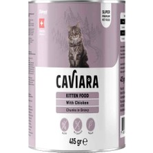 Caviara Yavru Kedi Konservesi Sos Içinde Et Parçacıklı Tavuklu 415 gr