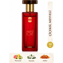 Ajmal Sacred Love Edp Kadın Parfüm 50 ml | Çiçeksi ve Miskli | Nilüfer, Yasemin, Şeftali, Sandal Ağacı