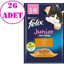 Felix Tavuklu Yaş Yavru Kedi Maması 85 gr 26 Ad